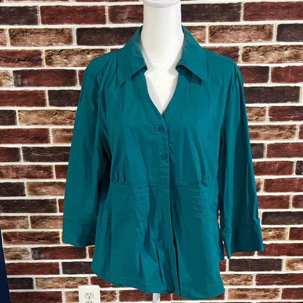 Alfani Teal Collared Shirt
